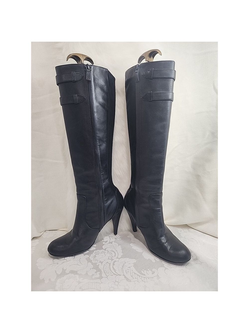 Cole Haan Air Women's 7.5 Jalisa Black Knee High Heeled Boots - Picture 4 of 13